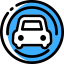 Vehicle icon representing connected products for cars and motorcycles