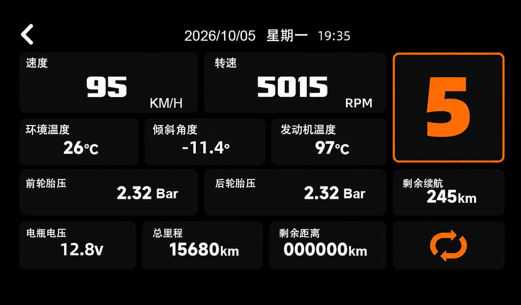 车辆信息界面