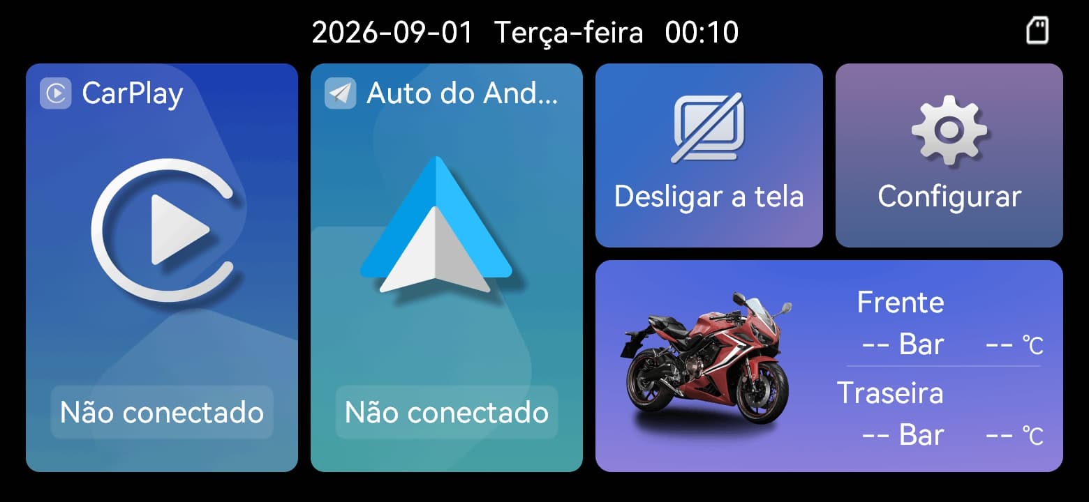 Informações de pressão em