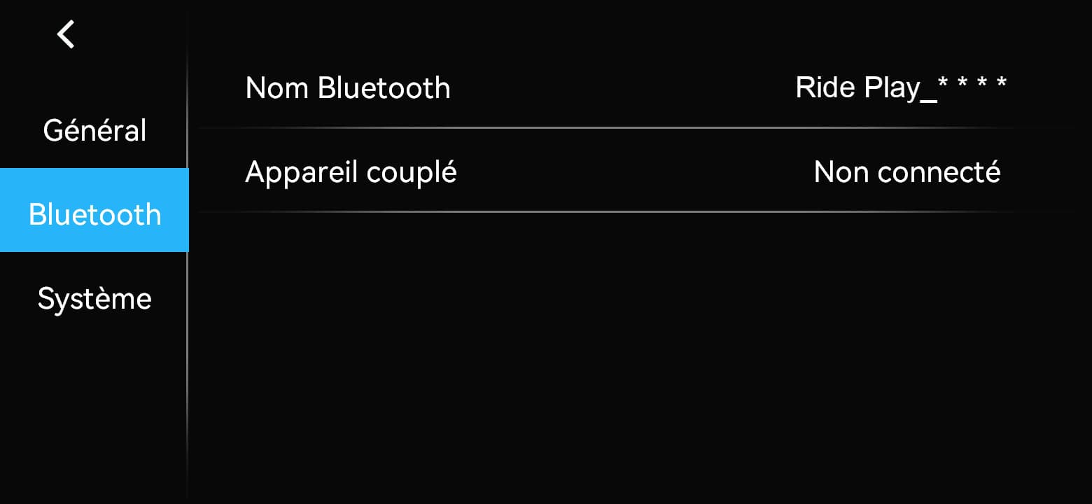 Sélectionnez le nom Bluetooth affiché sur votre écran lors de la couverture