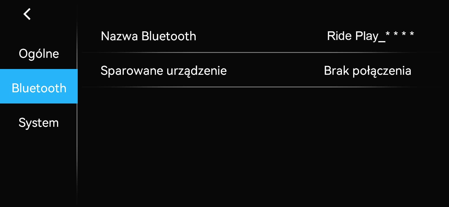 Wybierz nazwę Bluetooth wyświetloną na ekranie podczas parowania