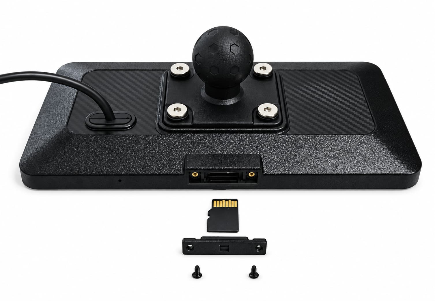 Card slot, TF card, cover and screws