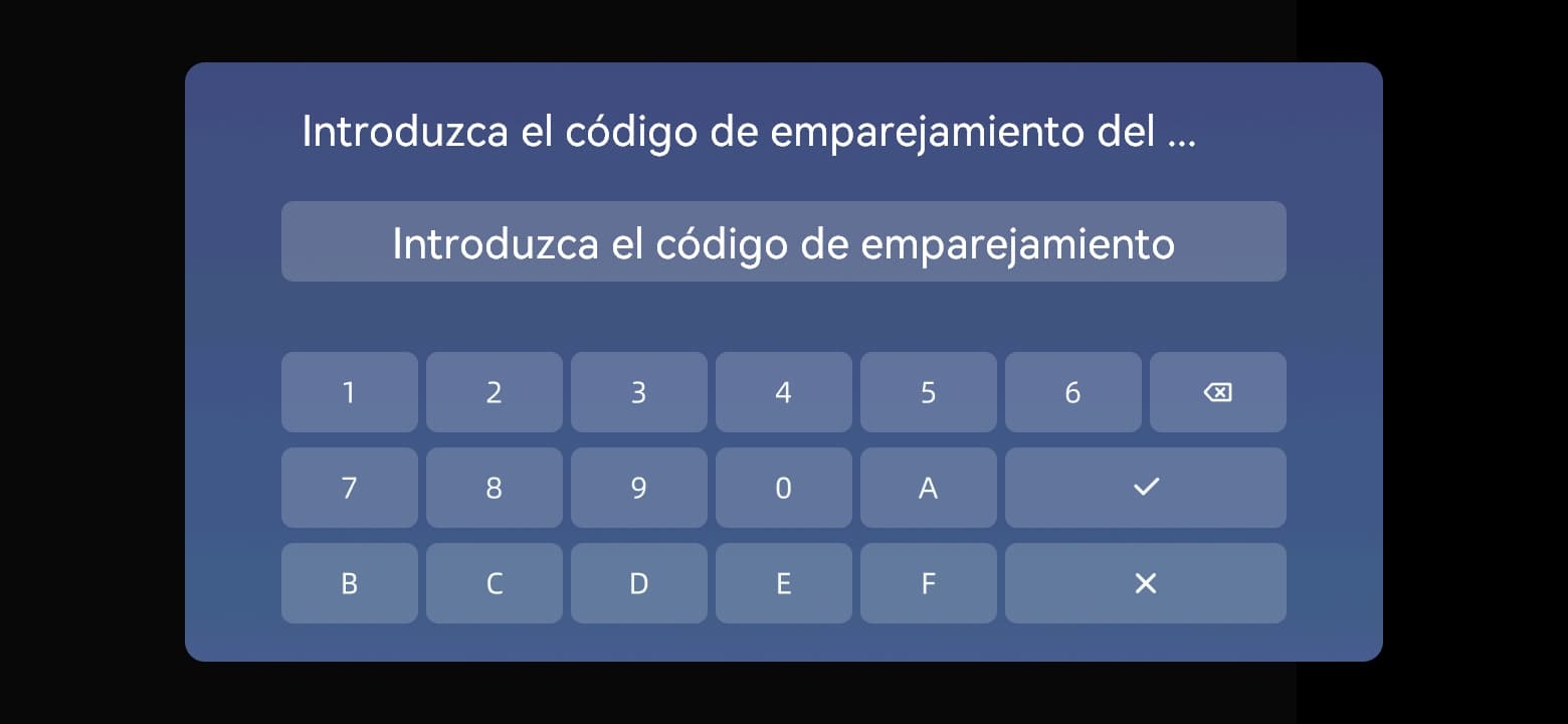 Introduzca el código de emparejamiento del sensor